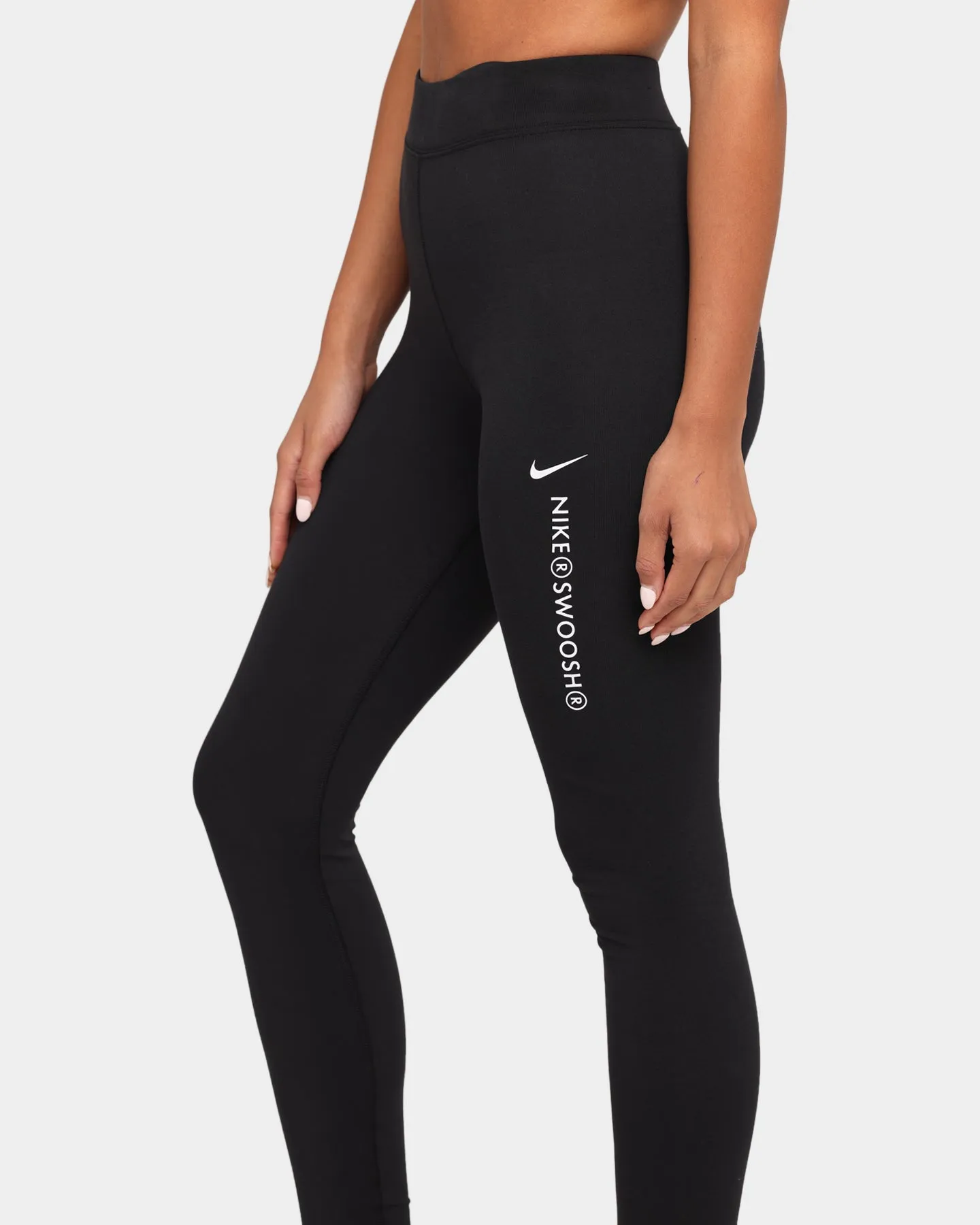 Nike Nike Sportswear Swoosh High-Rise Leggings Black/White