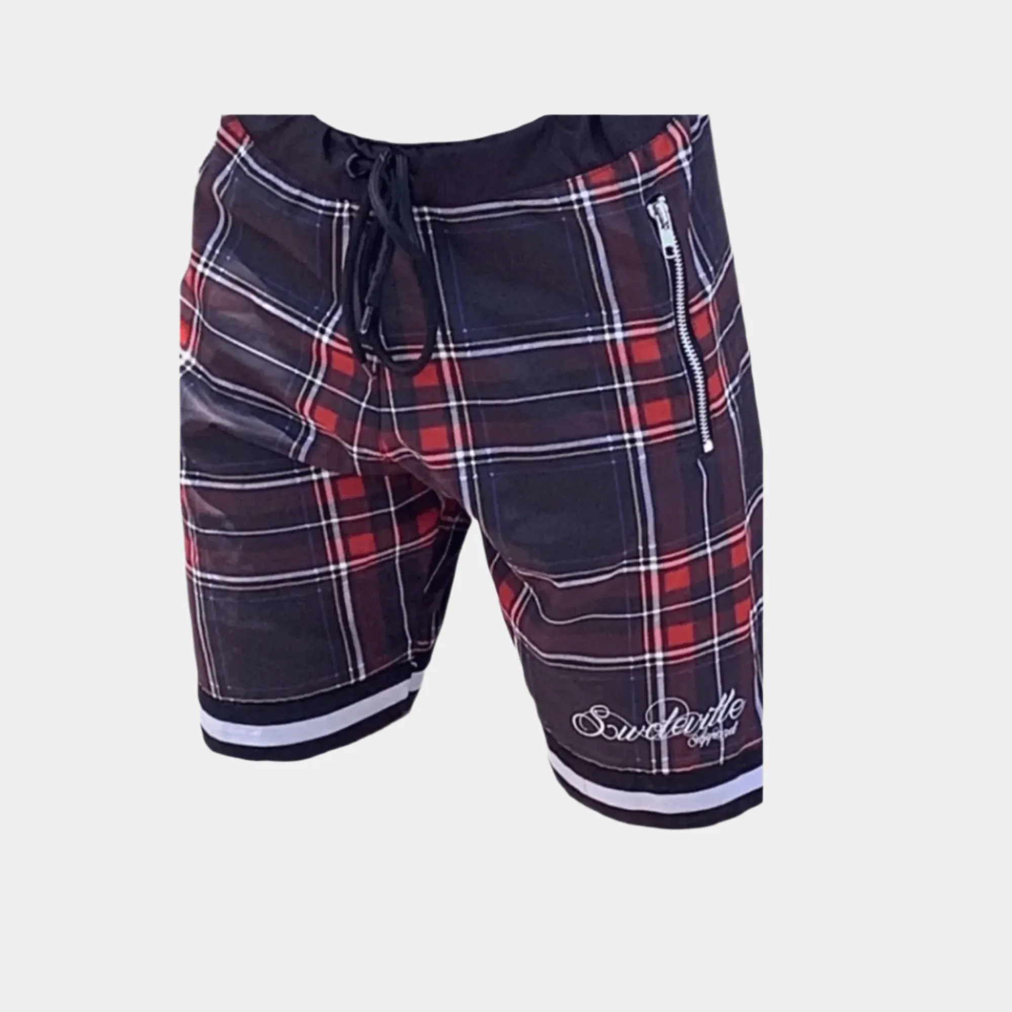 Plaid Swoleville Signature Shorts