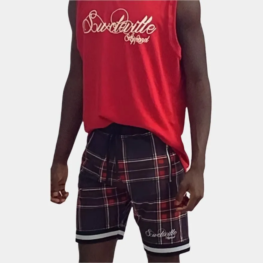 Plaid Swoleville Signature Shorts