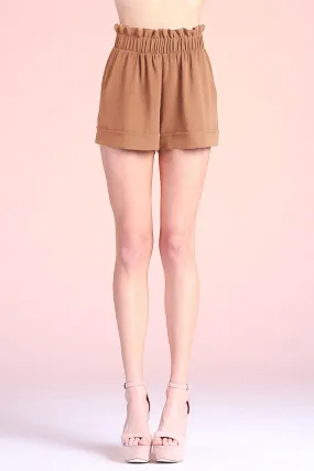 Ruffle Elastic Shorts