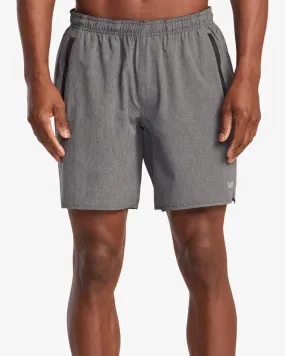 RVCA YOGGER STRETCH 17" SHORT - CHARCOAL HEATHER