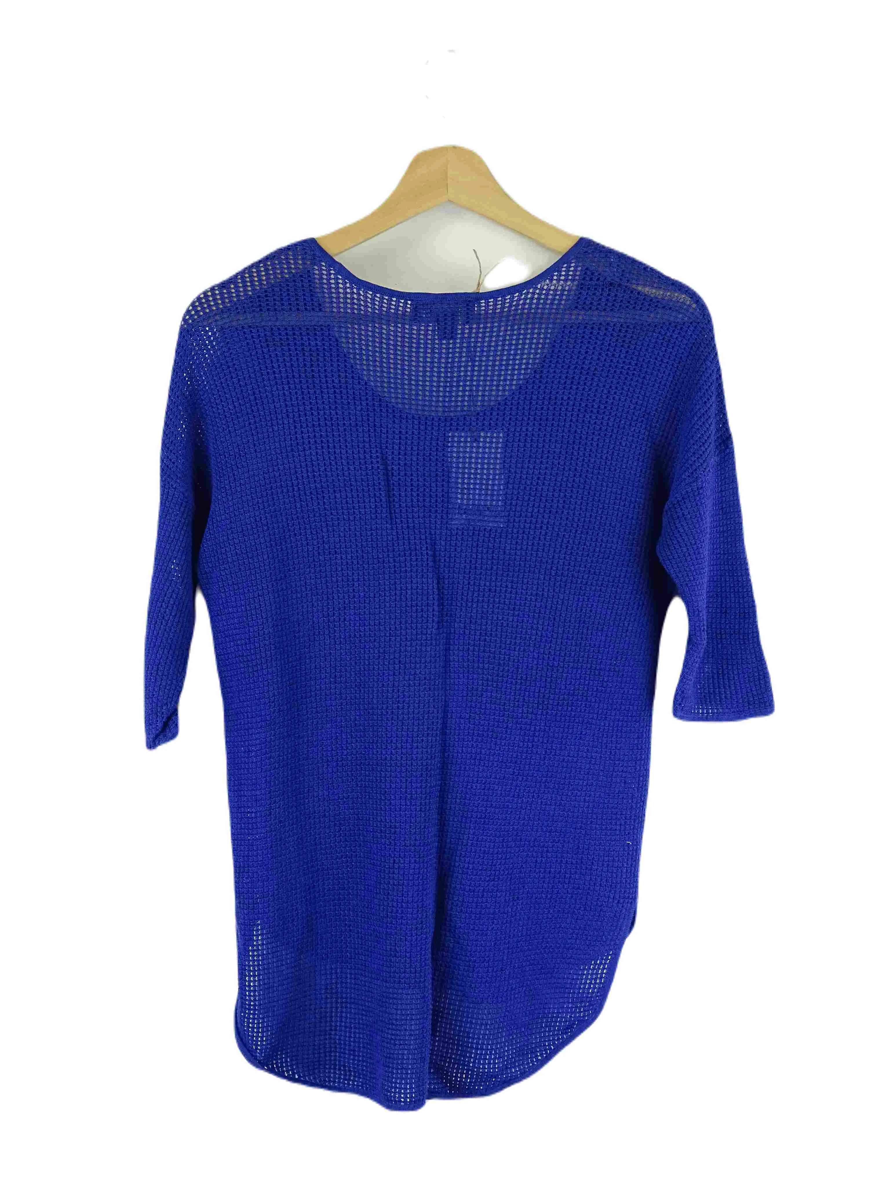 Sussan Blue Mesh Top XS