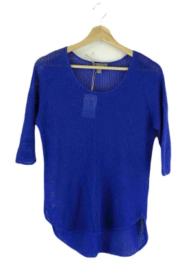 Sussan Blue Mesh Top XS