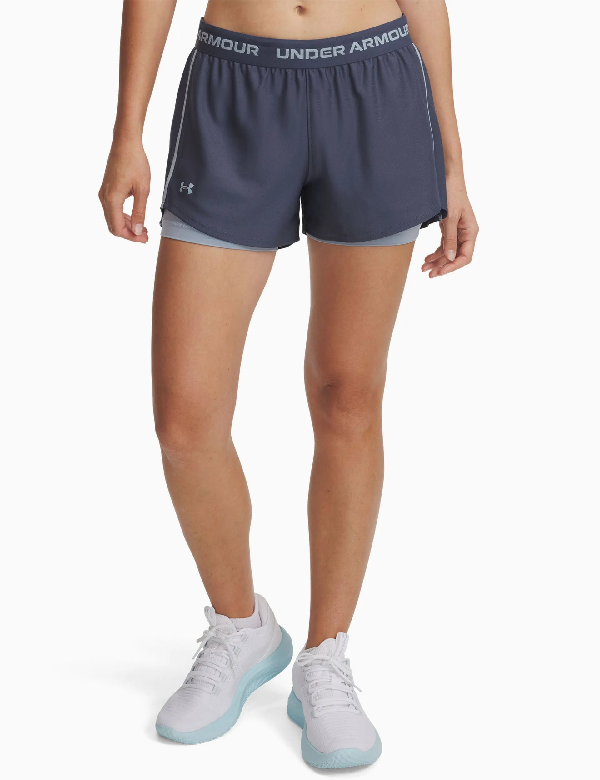 Tech Play Up 2-in-1 Shorts - Downpour Grey/Harbour Blue