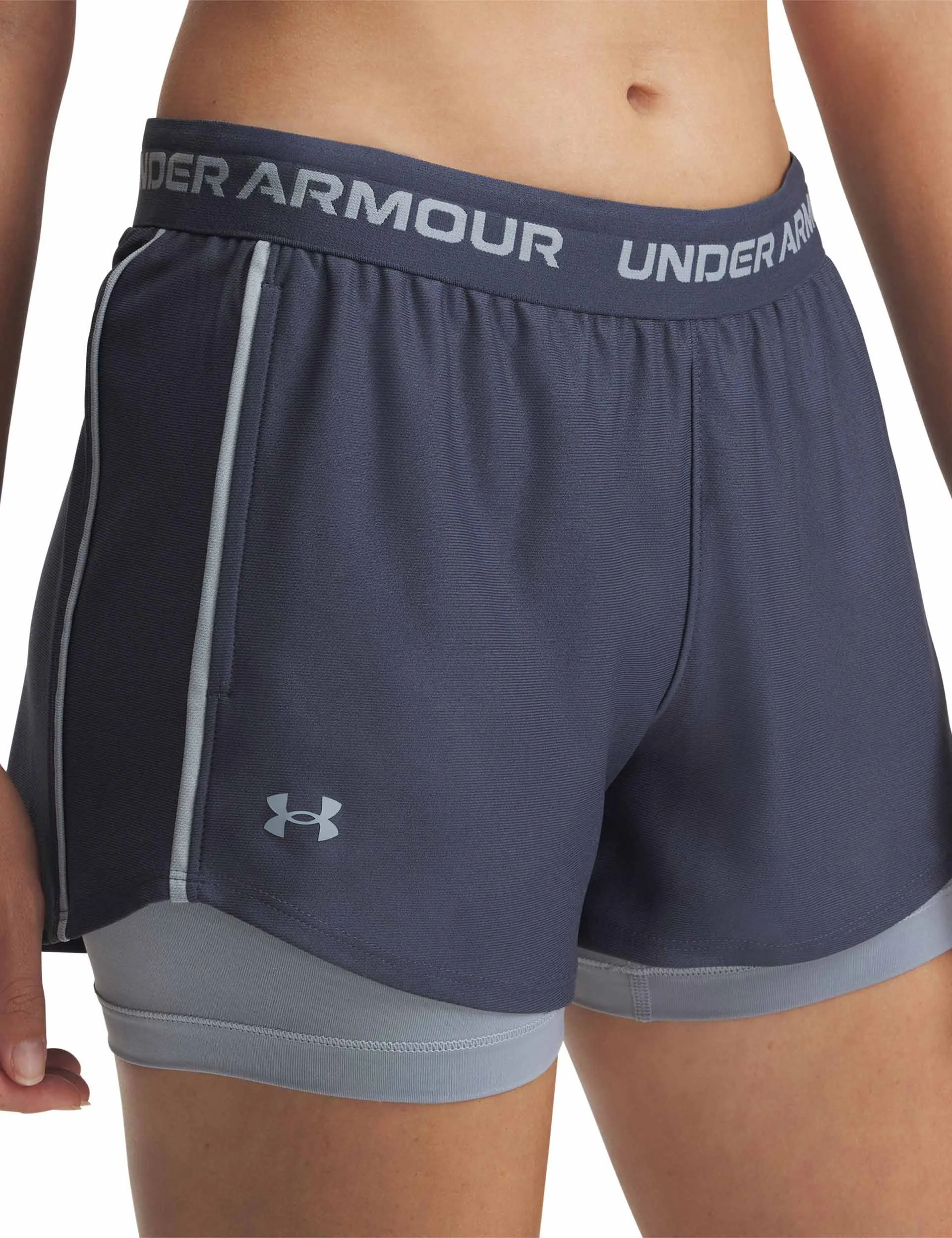 Tech Play Up 2-in-1 Shorts - Downpour Grey/Harbour Blue