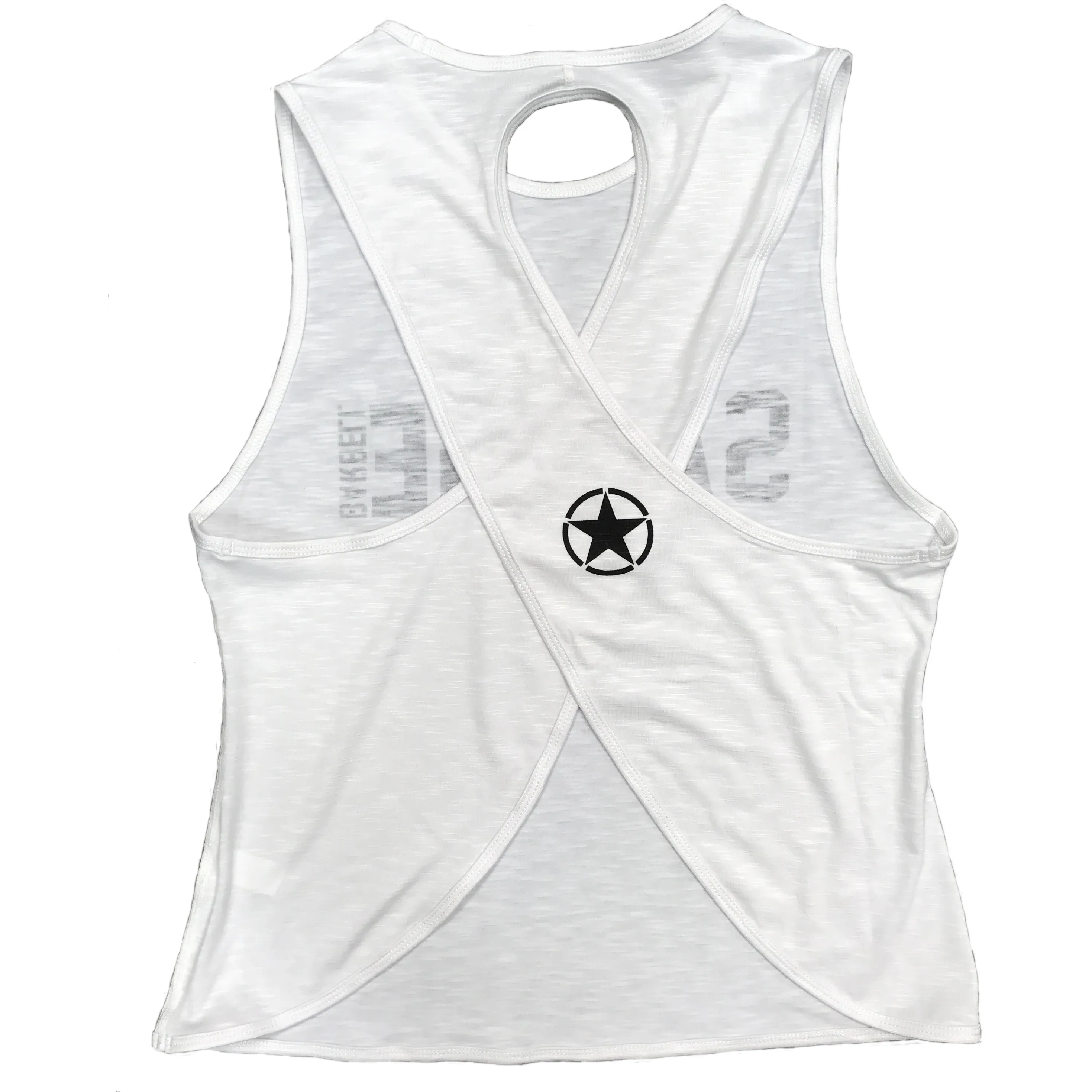 Women's CrossBack Tank Top - Stormy White