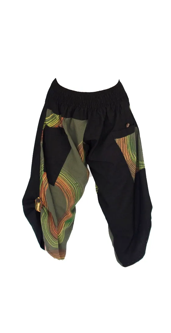 Women's Elastic Samurai Shorts in Forest Swirl