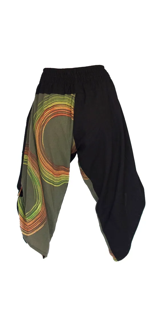 Women's Elastic Samurai Shorts in Forest Swirl