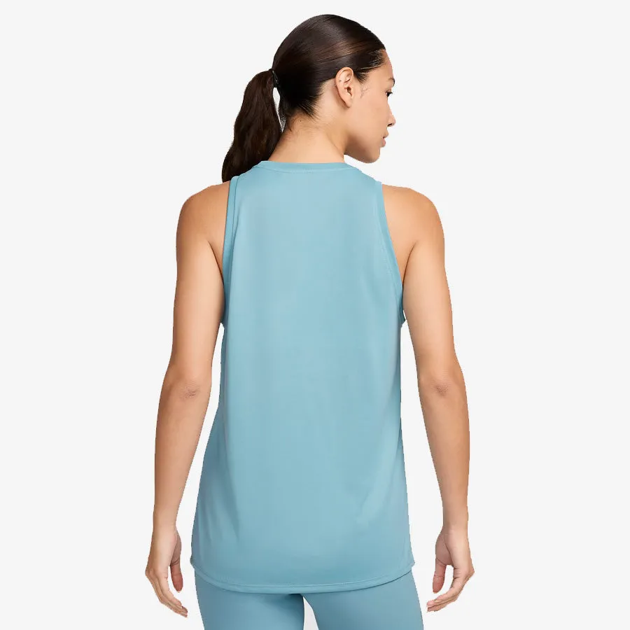 Women's Nike Dri Fit Top (Denim Turquoise/White)