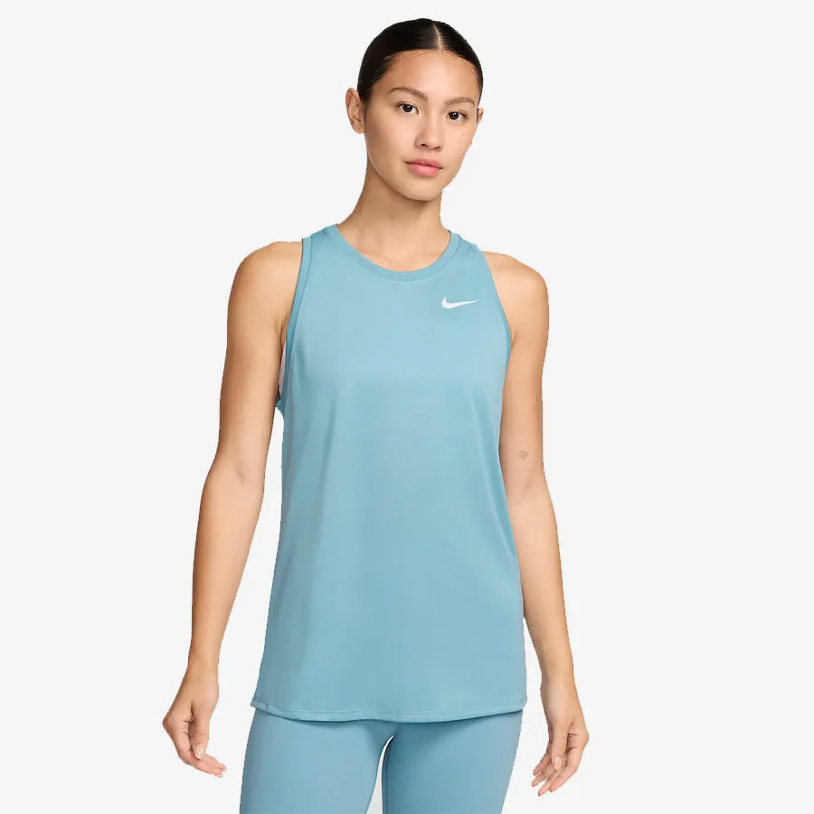 Women's Nike Dri Fit Top (Denim Turquoise/White)