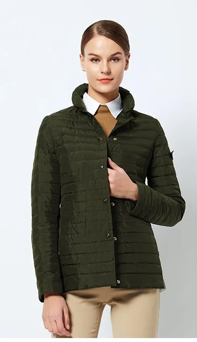 Women's Spring Windproof Quilted Short Jacket