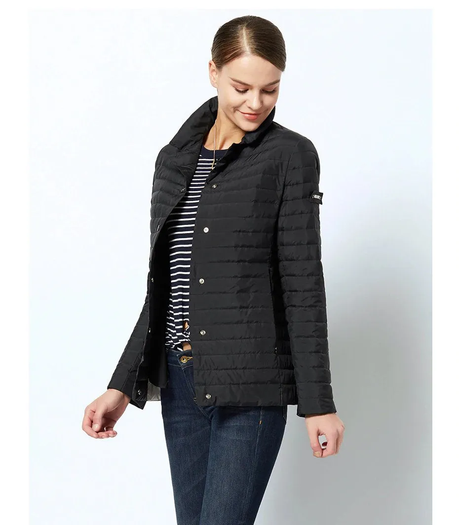 Women's Spring Windproof Quilted Short Jacket