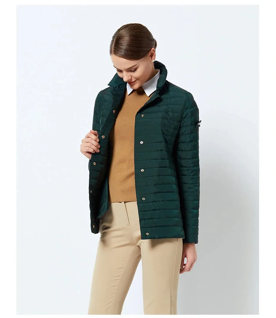 Women's Spring Windproof Quilted Short Jacket