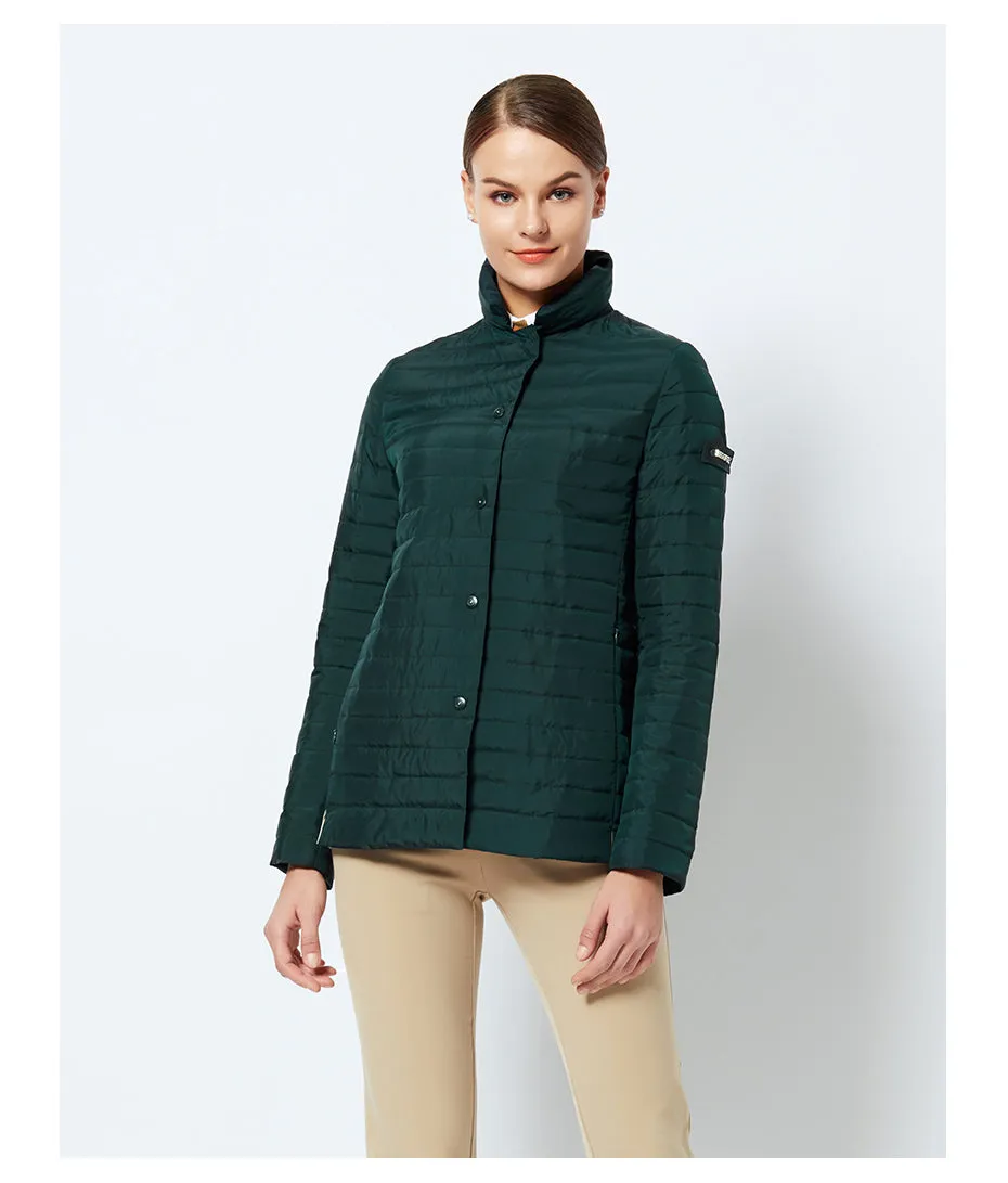 Women's Spring Windproof Quilted Short Jacket