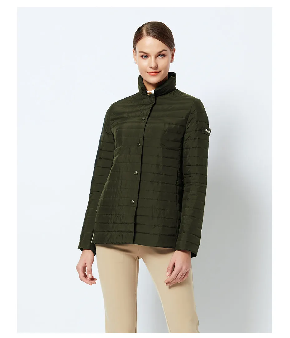 Women's Spring Windproof Quilted Short Jacket