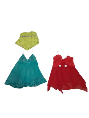 Y2K 2024 - Multicolor Lace & Mesh Tops - 18 pcs